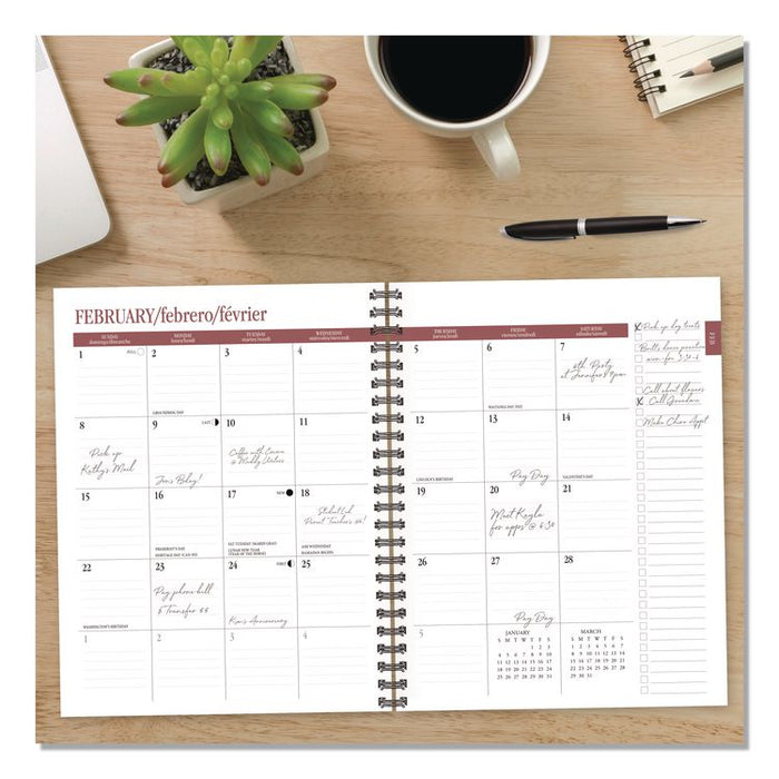 Charcoal Weekly/Monthly Planner, 11 x 8.5, Charcoal Cover, 12-Month (Jan to Dec): 2026