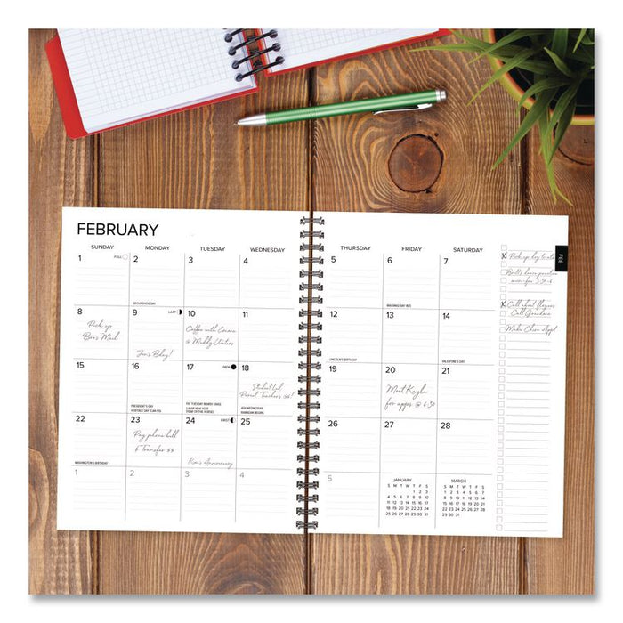 Basic Blue Weekly/Monthly Planner, 8.5 x 6.5, Blue Cover, 12-Month (Jan to Dec): 2026