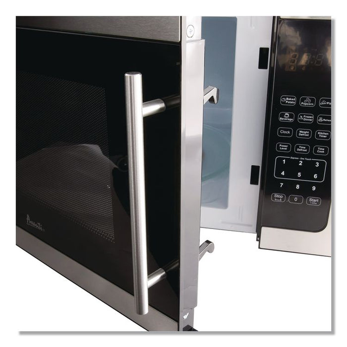 1.5 cu ft Countertop Microwave, 1,000 W, Stainless Steel/Black