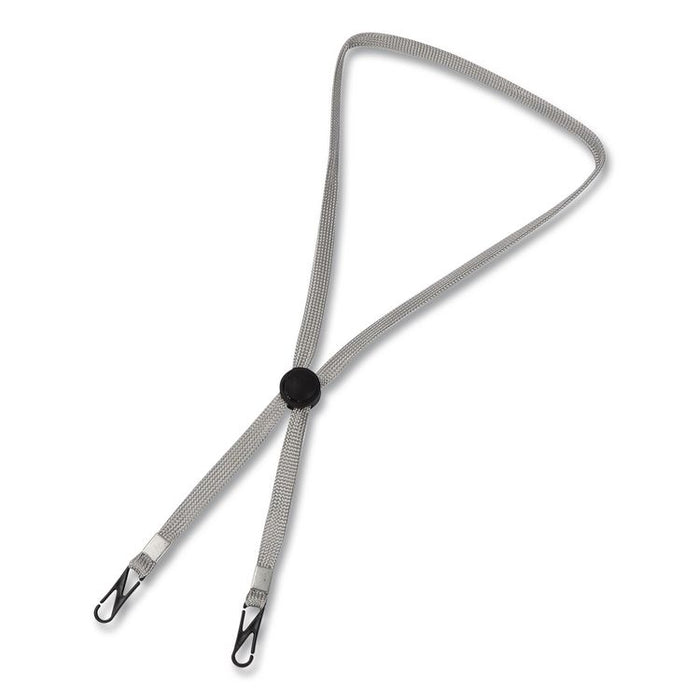 Face Mask Lanyard, Plastic Fastener, 30" Long, Gray