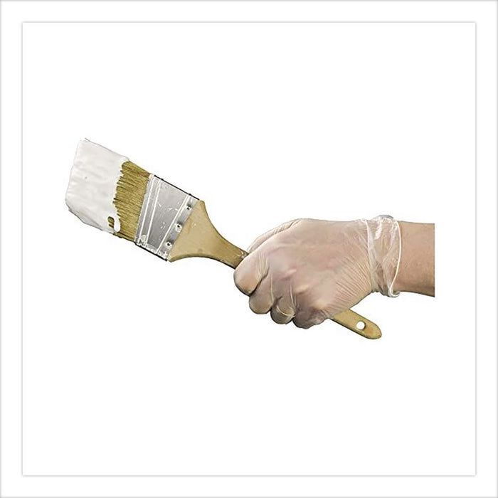 Industrial Vinyl Gloves, Powder-Free, Large, 3 mil Thick, 9.5" Long, Clear, 100/Box