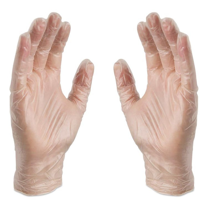 Industrial Vinyl Gloves, Powder-Free, Medium, 3 mil Thick, 9.5" Long, Clear, 100/Box