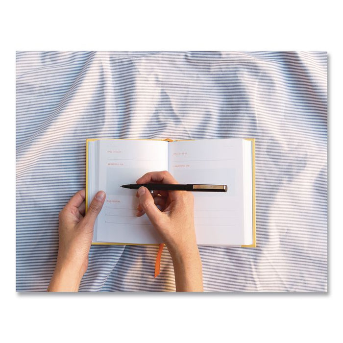 Guided Journal: Two Minute Mornings - Win Your Day Every Day by Neil Pasricha, Gold/Blue Cover, (152) 6.25 x 4.75 Sheets