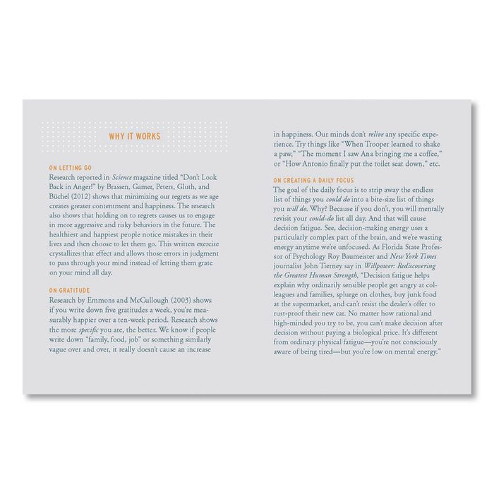 Guided Journal: Two Minute Mornings - Win Your Day Every Day by Neil Pasricha, Gold/Blue Cover, (152) 6.25 x 4.75 Sheets