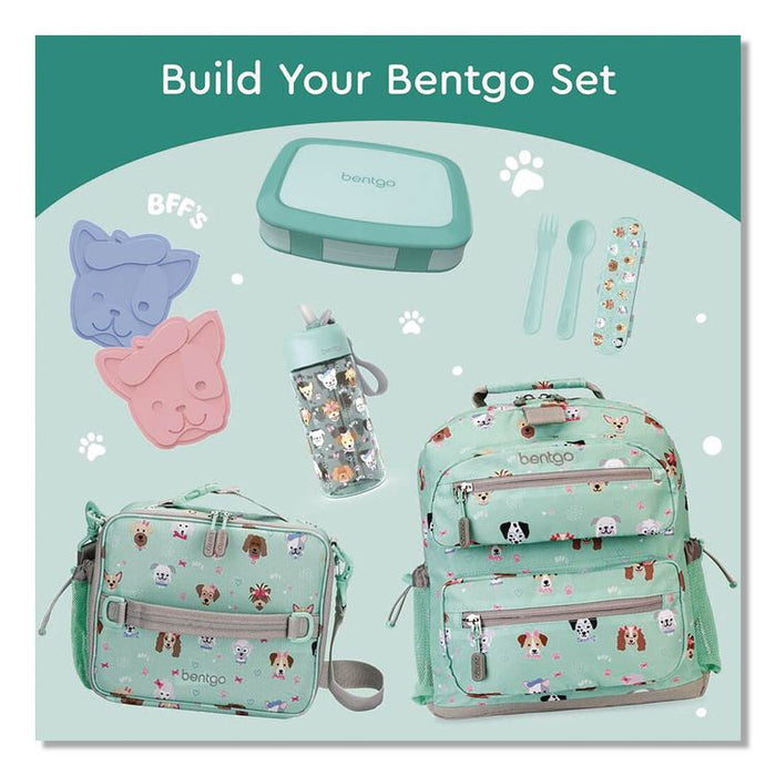 Kids Five-Compartment Bento Box, 8.5" x 6.5" x 2", Seafoam Green