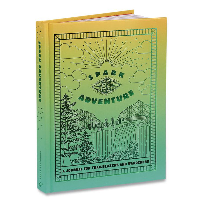 Guided Journal: Spark Adventure - A Journal for Trailblazers and Wanderers, Green/Gold Cover, (88) 8 x 6 Sheets