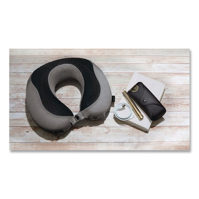 U-Shaped Memory Foam Travel Pillow, One Size Fits Most, 12.6 x 3.74 x 12.2, Gray/Black
