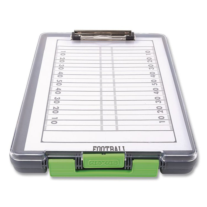 ClearView Clipcase Storage Clipboard, 0.35" Clip Capacity, Holds 8.87 x 12.25 Sheets, Gray/Green