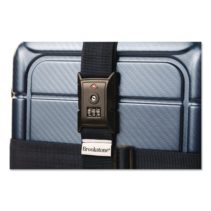 Cross Luggage Strap and TSA Combination Lock, Blue