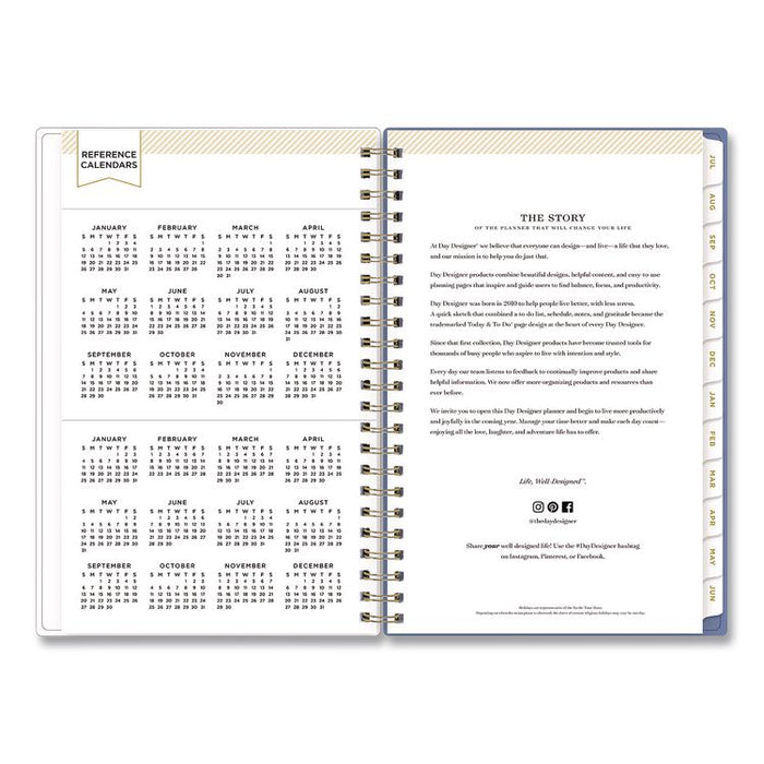 Day Designer Climbing Floral Blush Create-Your-Own Cover Weekly/Monthly Planner, 8 x 5, 12-Month: July 2025 to June 2026