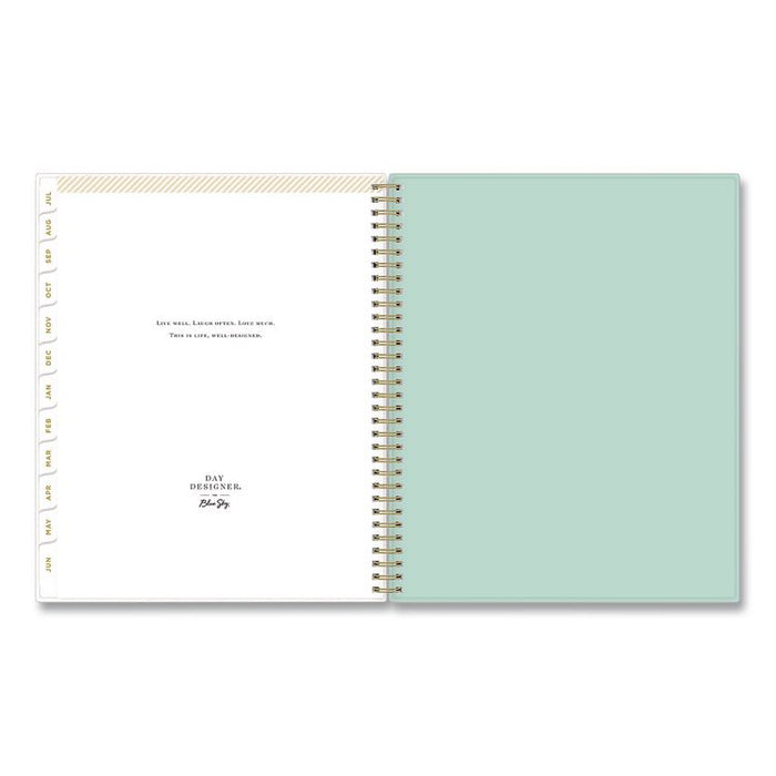 Day Designer Secret Garden Mint Academic Weekly/Monthly Twin-Wire Notes Planner, 11 x 8.5, 12-Month: July 2025 to June 2026