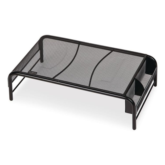 Metal Mesh Monitor Stand, For Up to 24" Monitors, 19" x 10.5" x 5.5", Black, Supports 22 lb