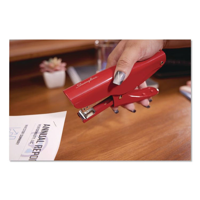Vintage Plier Stapler, 25-Sheet Capacity, Rio Red