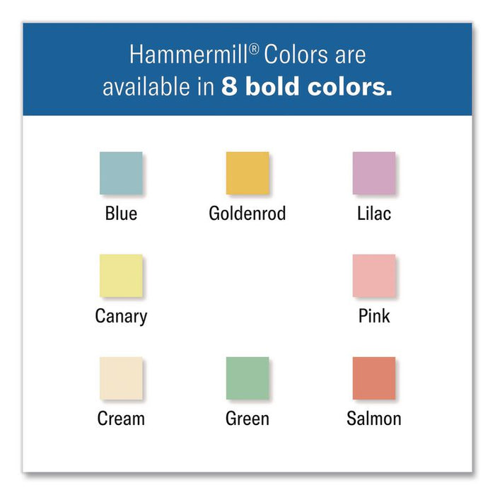 Colors Print Paper, 24 lb Bond Weight, 8.5 x 11, Blue, 500/Ream