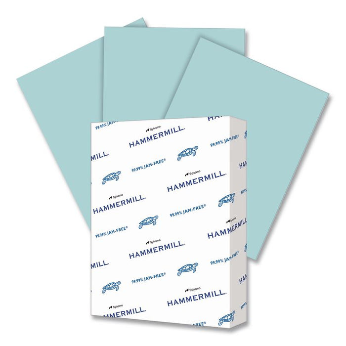 Colors Print Paper, 24 lb Bond Weight, 8.5 x 11, Blue, 500/Ream