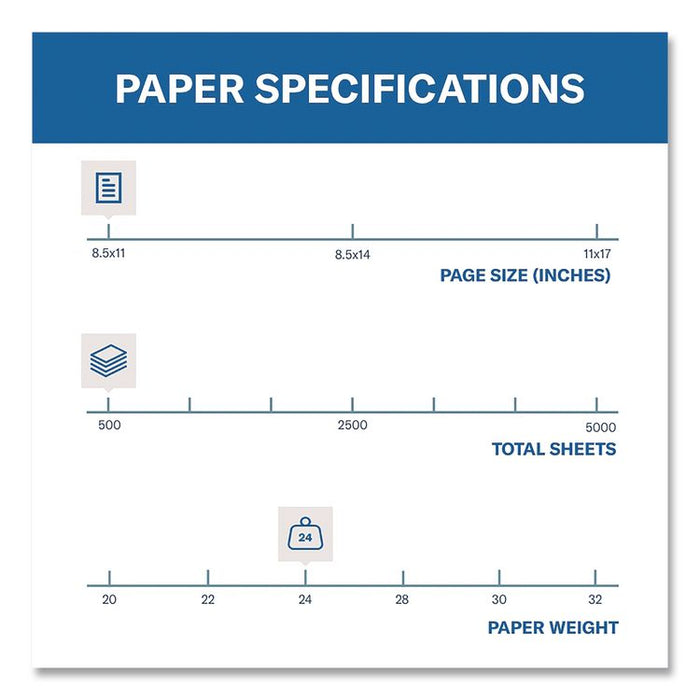 Colors Print Paper, 24 lb Bond Weight, 8.5 x 11, Canary, 500/Ream