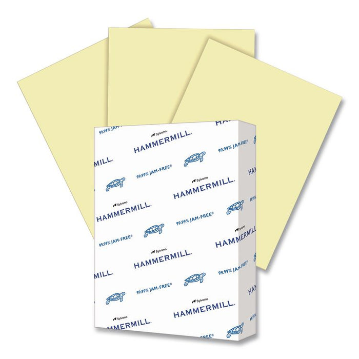Colors Print Paper, 24 lb Bond Weight, 8.5 x 11, Canary, 500/Ream