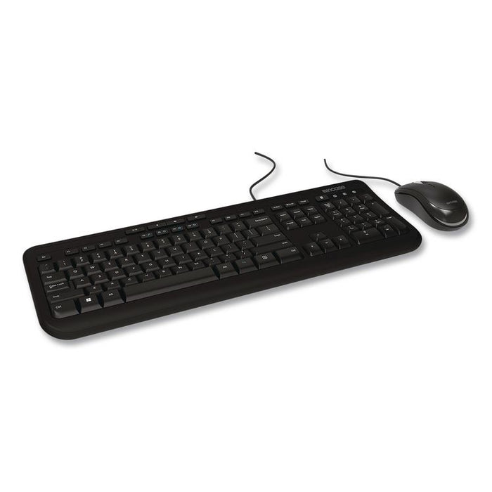 Wired Desktop 600 Keyboard and Optical Mouse Combo, USB, Black
