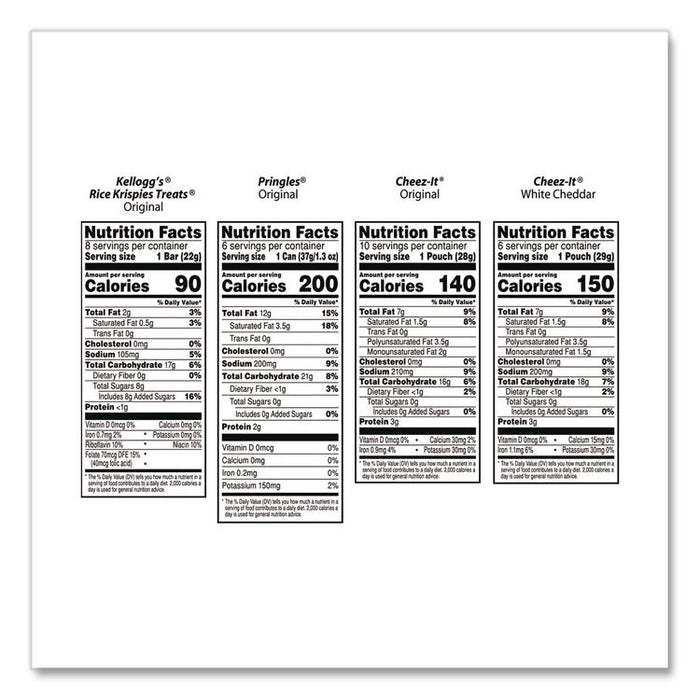 Mega Variety Pack, Cheez-Its, Pringles, Rice Krispies, Individually Wrapped, 30/Box