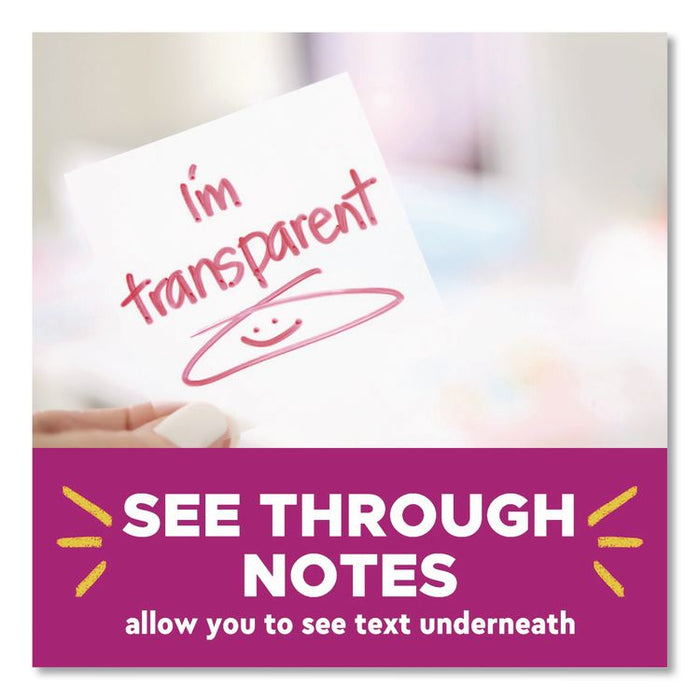 Transparent Notes, 2.88" x 5.88", Clear, 36 Sheets/Pad