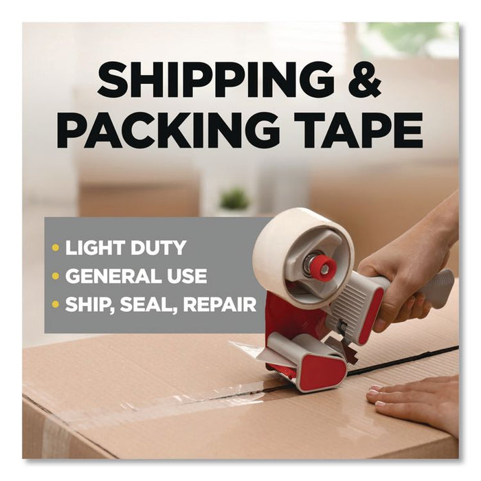 General Purpose Packaging Tape with Dispenser, 3" Core, 1.88" x 54.6 yd, Clear