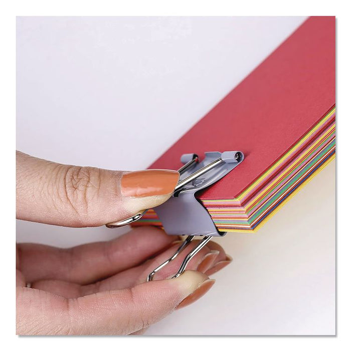 EZ Binder Clips, (25) Small (0.75"), (25) Medium (1.25"), (5) Large (2"), Gray, 55/Pack