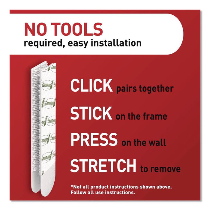 Damage-Free Hanging Picture Hanging Strip Pairs, (16) Large (0.75" x 3.65"), (12) Medium (0.63" x 2.75"), White, 28/Pack
