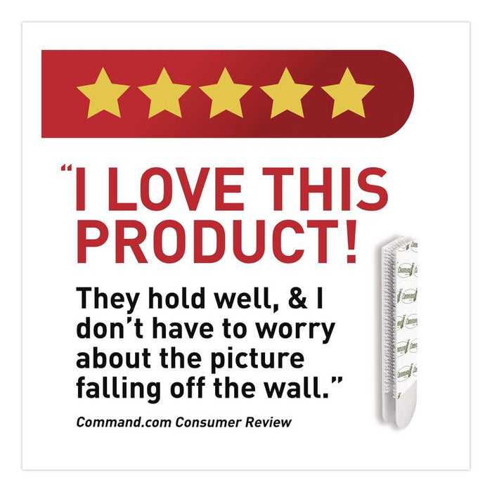 Damage-Free Hanging Picture Hanging Strip Pairs, (16) Large (0.75" x 3.65"), (12) Medium (0.63" x 2.75"), White, 28/Pack