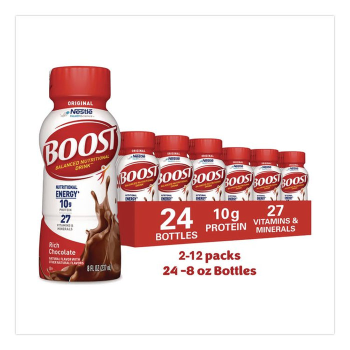 Original Nutritional Drink, Rich Chocolate, 8 oz Bottle, 24/Carton