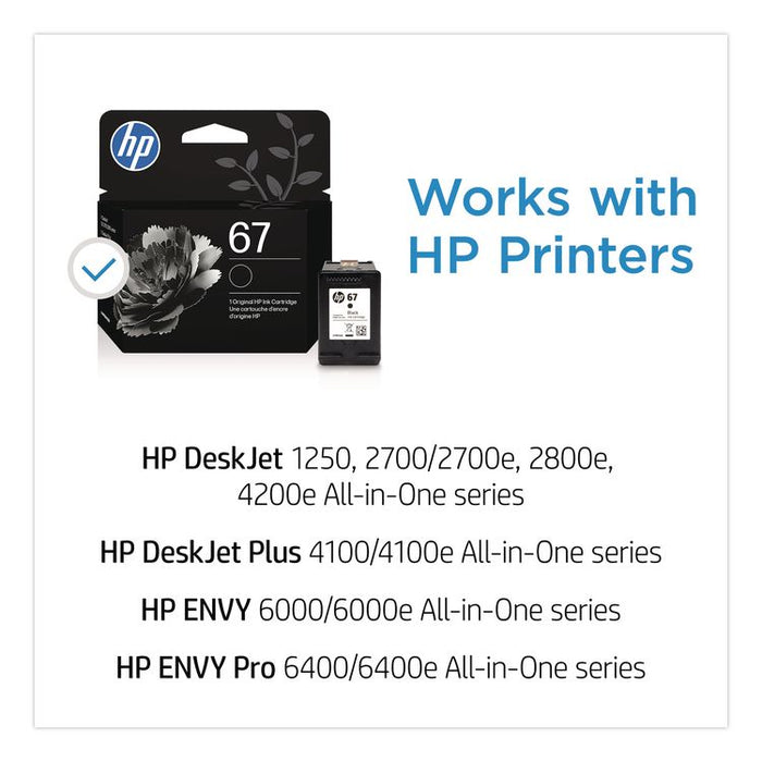 HP 67, (3YM56AN) Black Original Ink Cartridge