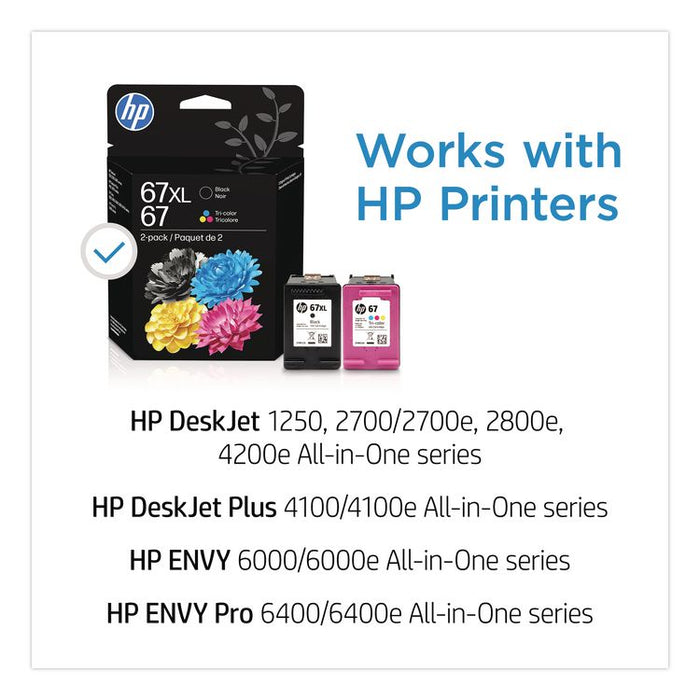 HP 67XL, (3YM58AN) High-Yield Tri-Color Original Ink Cartridge