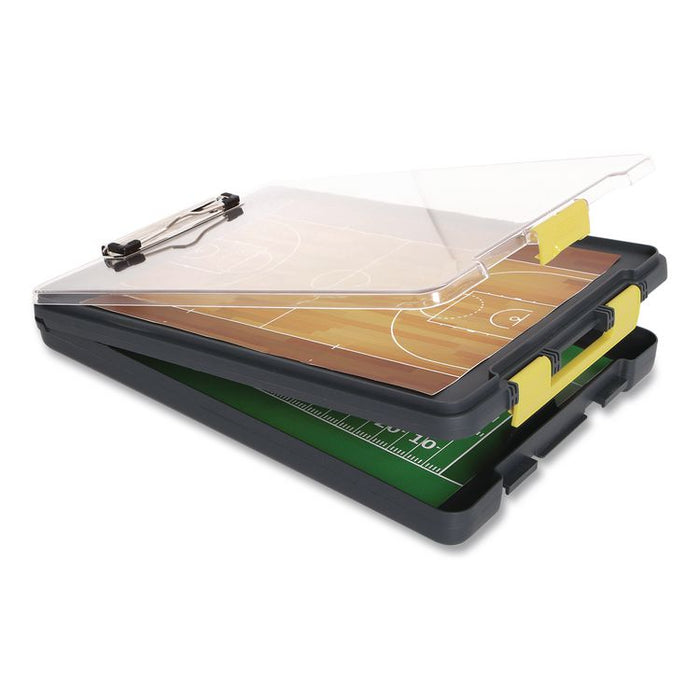 ClearView Clipcase Storage Clipboard, 0.35" Clip Capacity, Holds 8.87 x 12.25 Sheets, Gray/Yellow