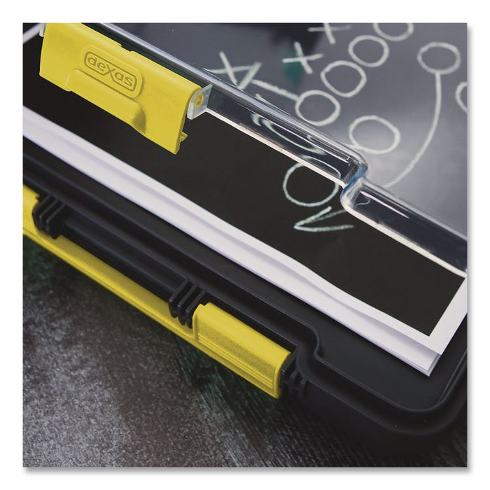 ClearView Clipcase Storage Clipboard, 0.35" Clip Capacity, Holds 8.87 x 12.25 Sheets, Gray/Yellow