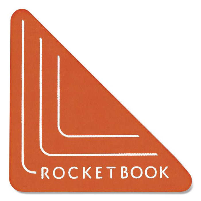 Beacons Smart Stickers for Whiteboards, Reusable Triangles, 2.5" x 2.5", Fluorescent Orange, 4/Pack