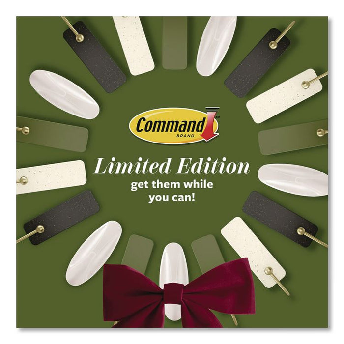 Limited Edition Decorative Hook Variety Pack, (4) Small (Supports 1 lb), (2) Medium (Supports 3 lb), Plastic, White, 6/Pack