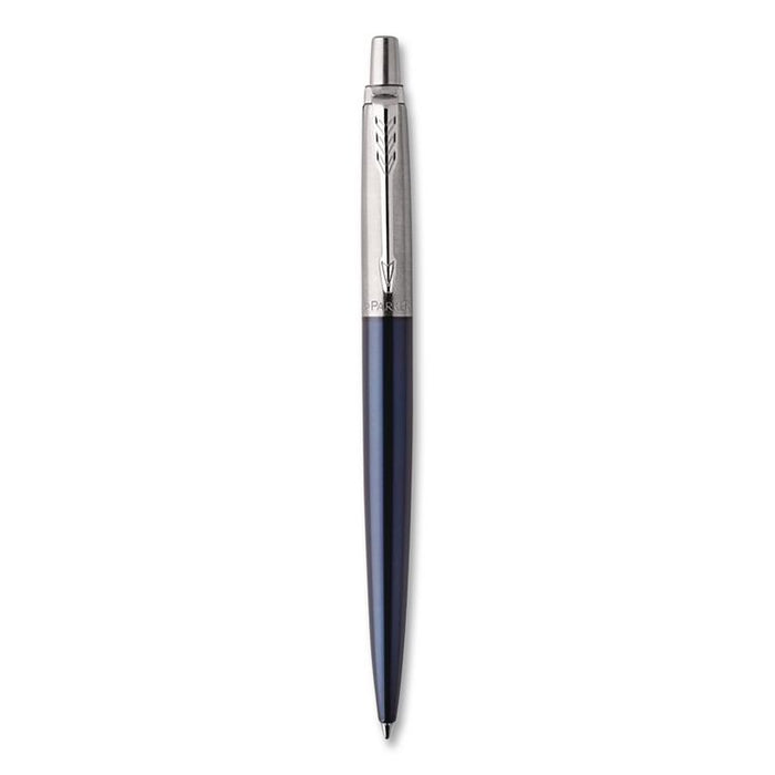 Jotter Ballpoint Pen, Retractable, Medium 0.7 mm, Blue Ink, Royal Blue/Stainless-Steel Barrel