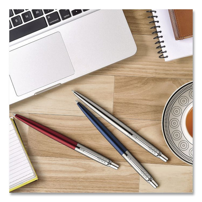 Jotter Retractable Pen and Pencil Set, (1) Medium Blue Ballpoint Pen, (1) Medium Black Gel Pen, (1) 0.7 mm Mechanical Pencil