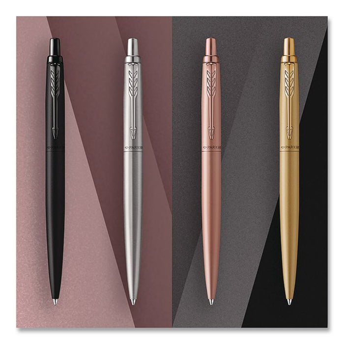 Jotter XL Ballpoint Pen, Monochrome Collection, Retractable, Medium, Blue Ink, Matte Black Barrel