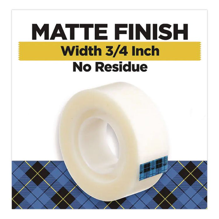 Wall-Safe Tape, 1" Core, 0.75" x 1,296", Clear, 2/Pack