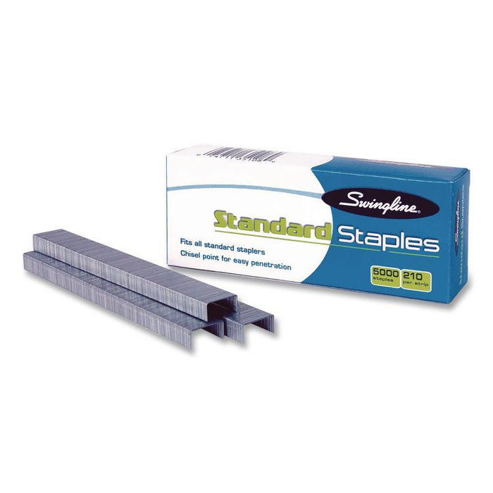 Standard Staples, 0.25" Leg, Steel, 5,000/Box, 100 Boxes/Carton