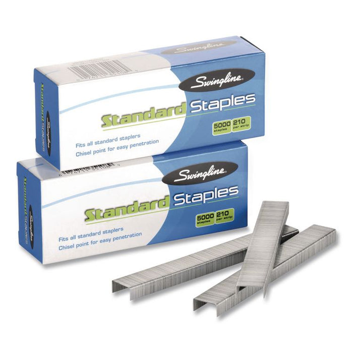 Standard Staples, 0.25" Leg, Steel, 5,000/Box, 100 Boxes/Carton