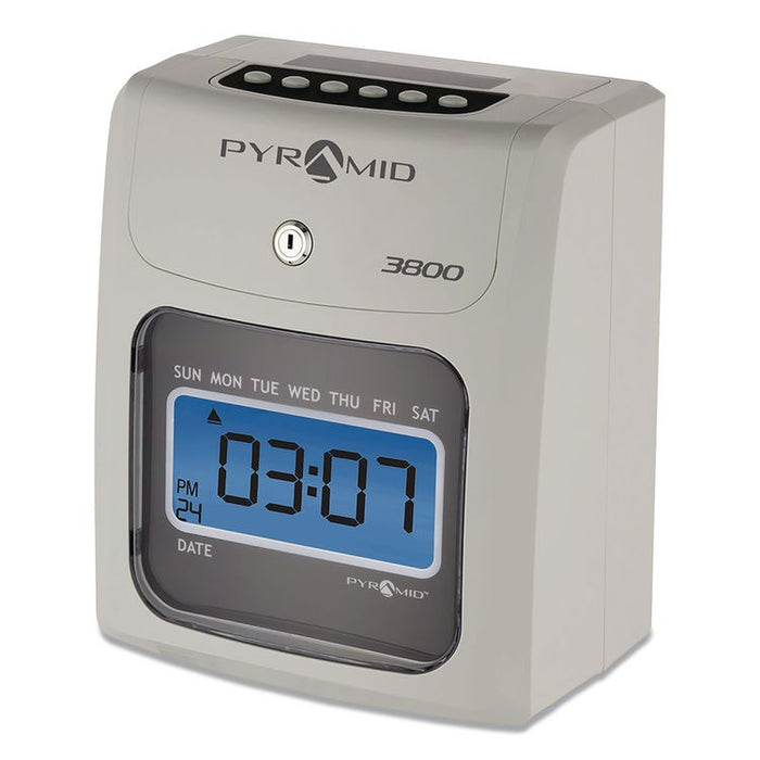 3800 Time Clock Bundle, LCD Display, Ivory/Charcoal