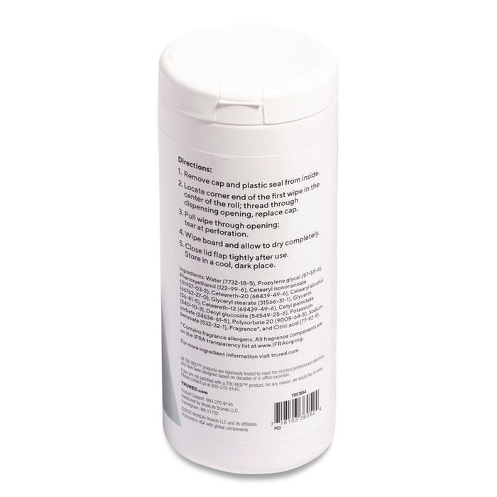 Dry Erase Board Wipes, 7 x 7, Low Odor, White, 50/Pack