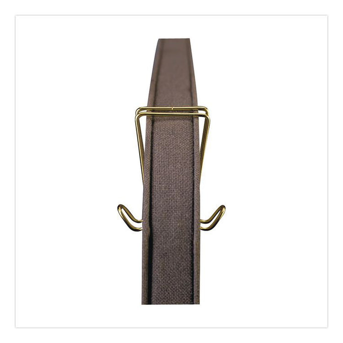 Double-Sided Coat Clip Cubicle Accessory, Metal, Brass
