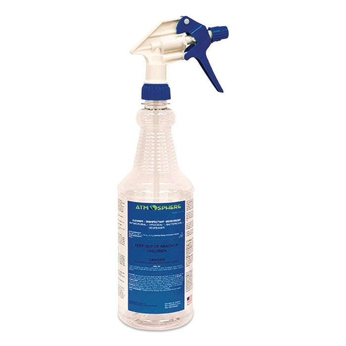 Empty Spray Bottle, 32 oz, Clear, 12/Carton