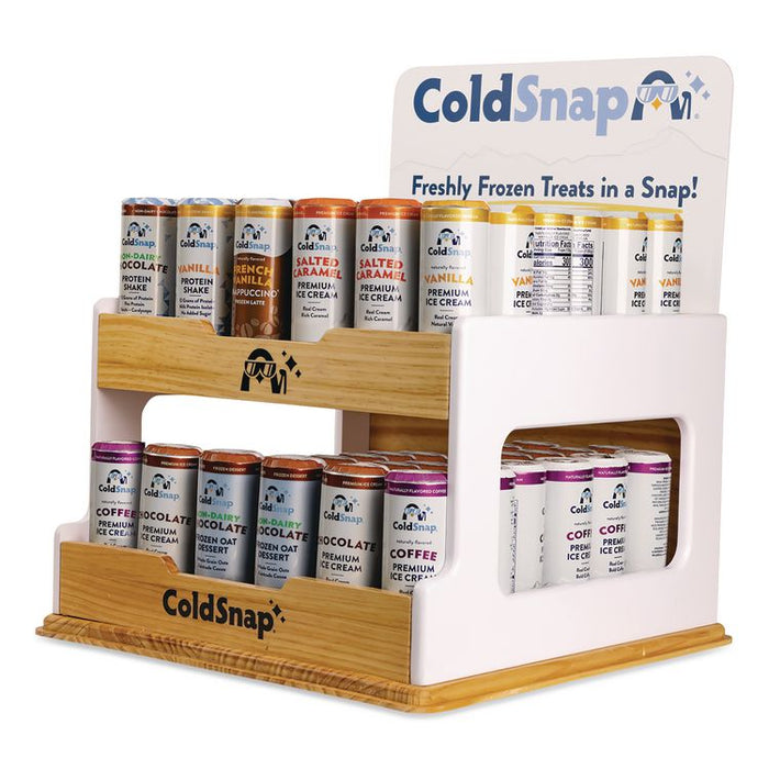 Display Rack, Holds 72 Pods, 16.25 x 17.25 x 11.25, White/Brown
