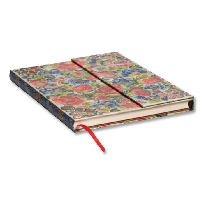 Paperblanks Hardcover Journal, Liyuan Pear Garden Artwork, Medium/College Rule, Multicolor Cover, (72) 9 x 7 Sheets