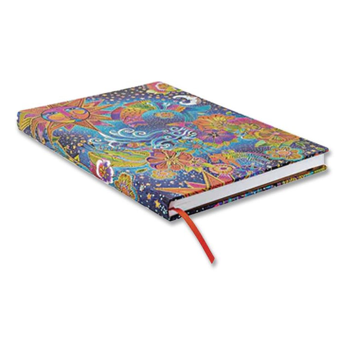 Paperblanks Hardcover Journal, Laurel Burch Celestial Magic Artwork, Medium/College Rule, Multicolor Cover, (72) 9 x 7 Sheets