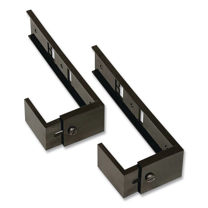 Partition Brackets for Wall Files and File Pockets, Compatible with 1.5" to 2.5" Thick Walls, Black, Pair