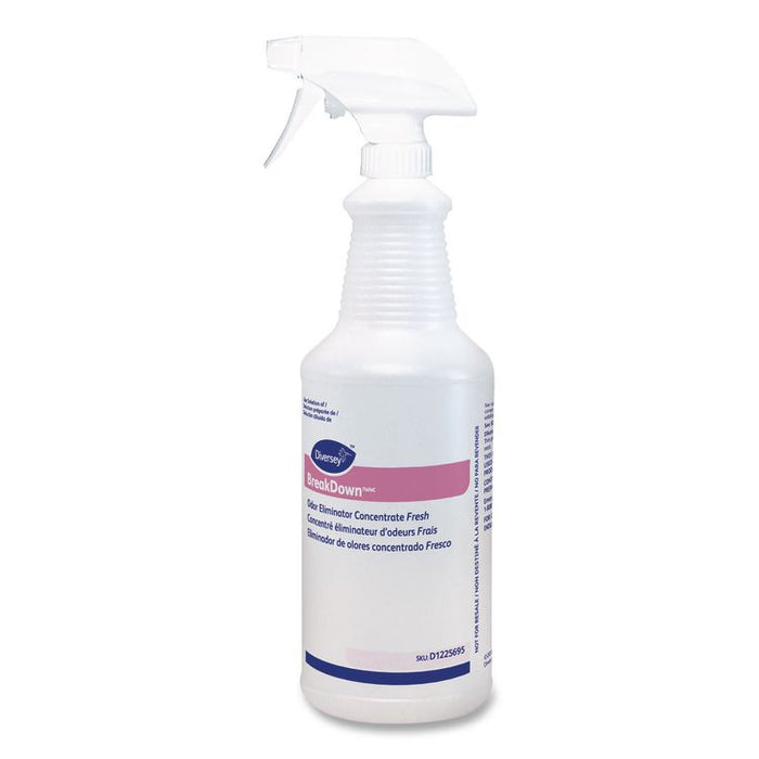 BreakDown Empty Spray Bottle, 32 oz, Clear, 12/Carton